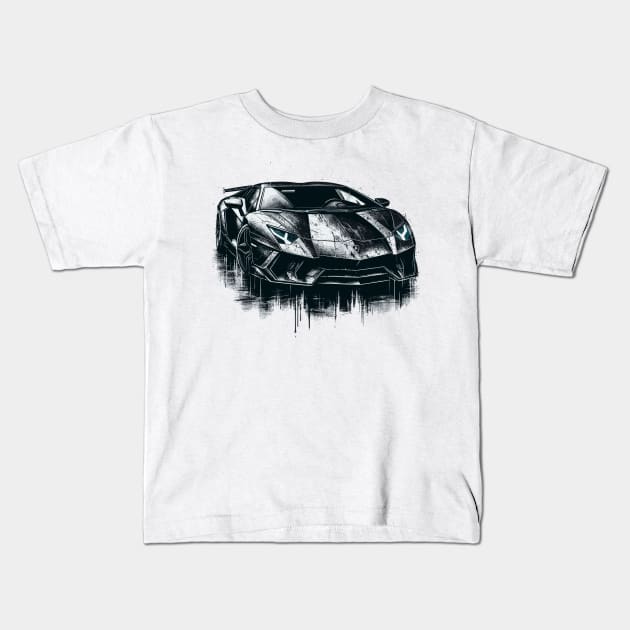 Lamborghini Aventador Kids T-Shirt by Vehicles-Art